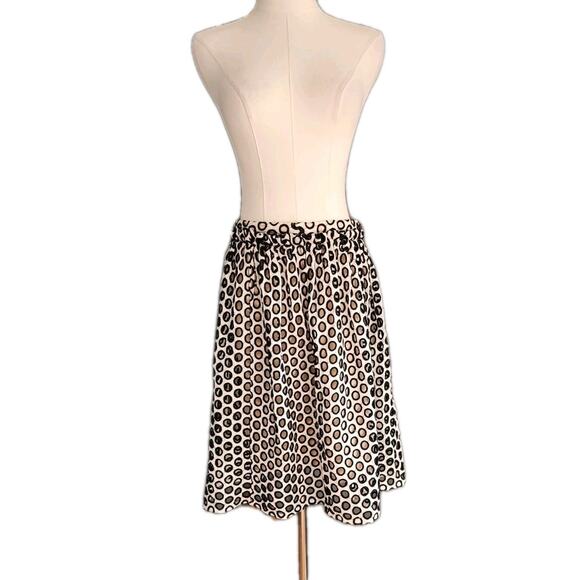 J.CREW Punched Out Eyelet Embroidered Cream Black A Line 28×22 Skirt Size 2 - Picture 3 of 9